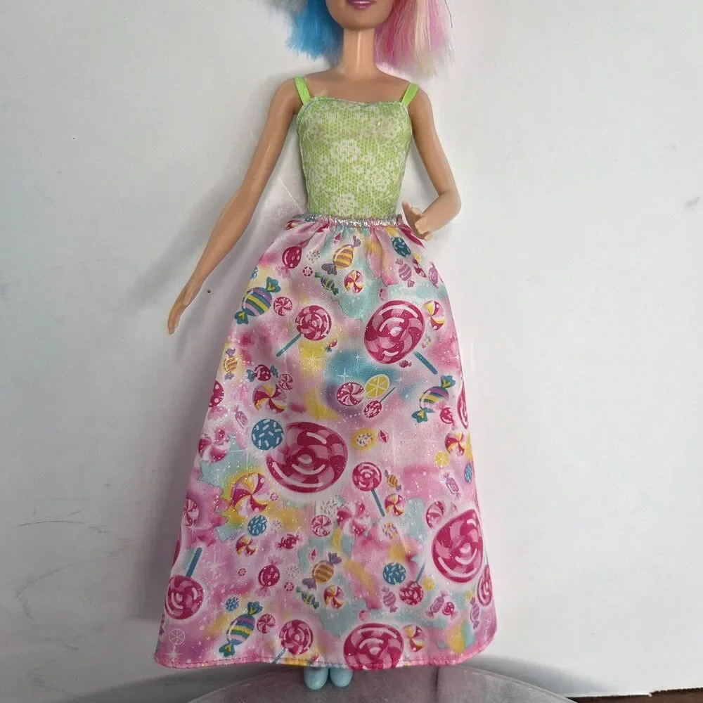 Barbie Size Clothing Accessories Lot Green Holiday Ball Gown Dress Ariel Candy